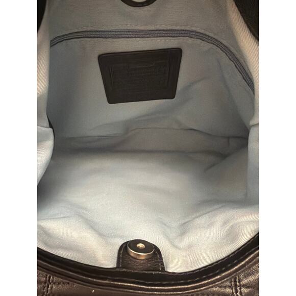 Coach Y2K Soho Leather Lynn Pleated Hobo Buckle Black Shoulder Bag Purse F15527 - Picture 14 of 16